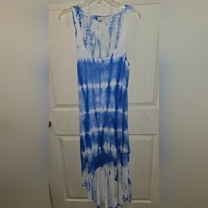 P.J. Salvage Bright Blue Tie Dye Sail Away Dress Size M